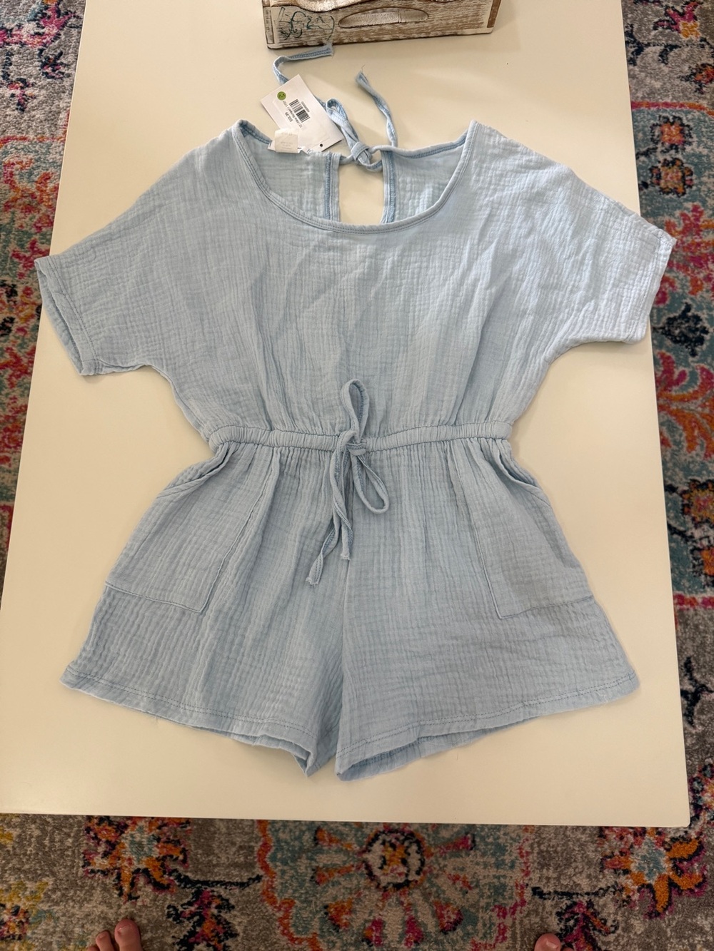 Area Code 407 Light Blue Romper- tween girls size 13